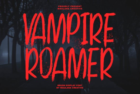 Vampire Roamer: Bold Brush Font for Designers